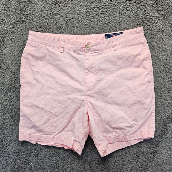 Vineyard Vines Club Short Mens Size 34 Pink Cotton Chino Flat Front‎ - Picture 1 of 10